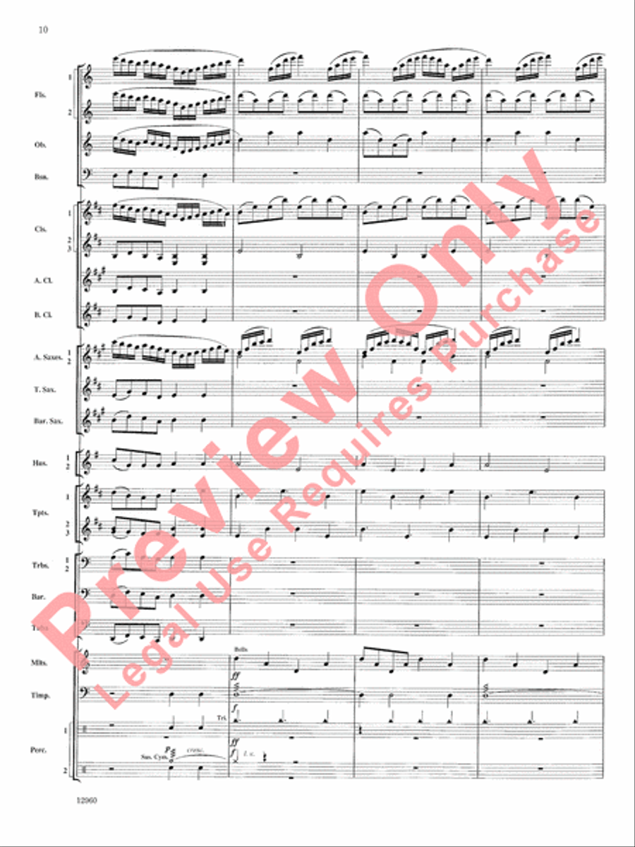 Sailing Songs Concert Band scores gallery preview page 11