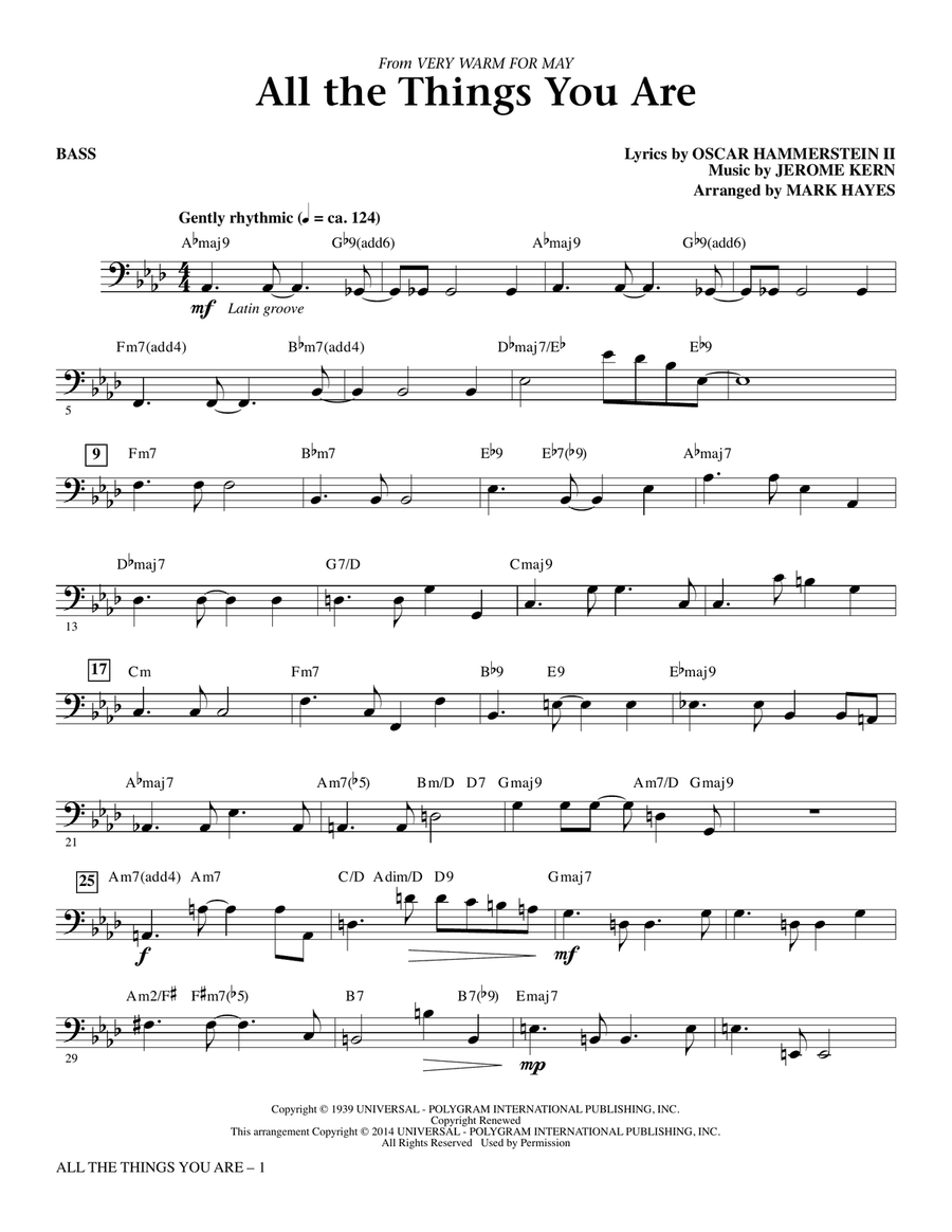 All the Things You Are - Bass Choir scores gallery preview page 1