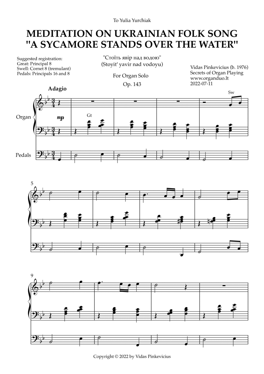 Meditation on Ukrainian Folk Song 