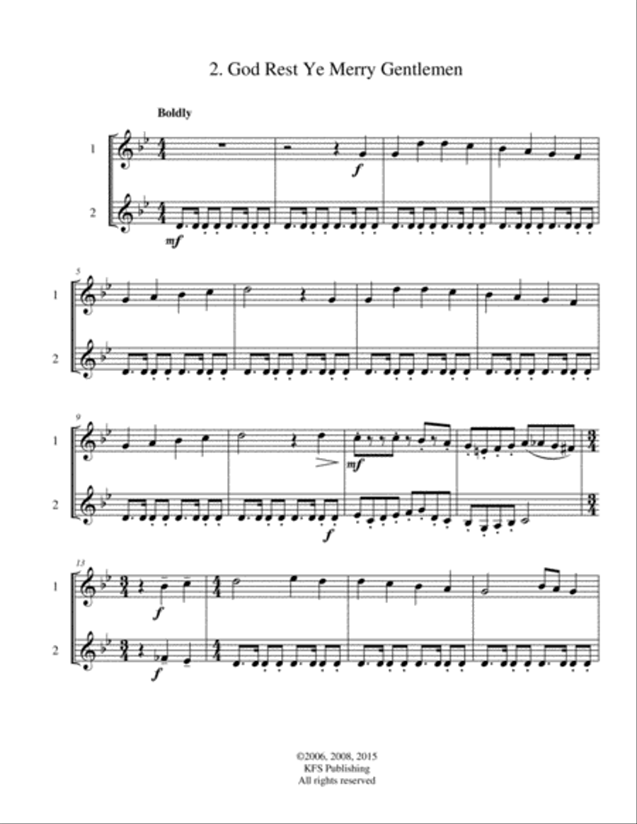 A Very Clarinet Christmas Clarinet Duet scores gallery preview page 6