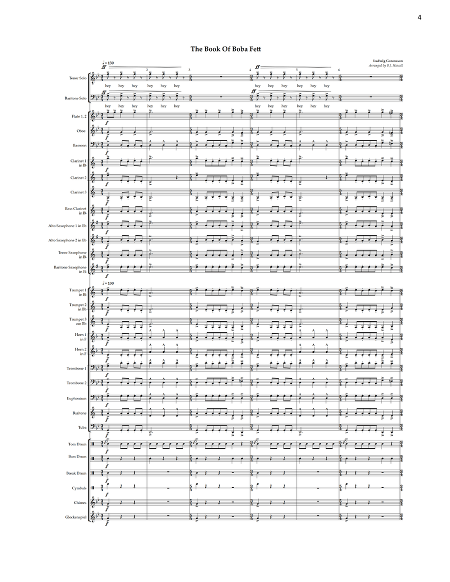 The Book Of Boba Fett Main Title Theme Concert Band scores gallery preview page 4