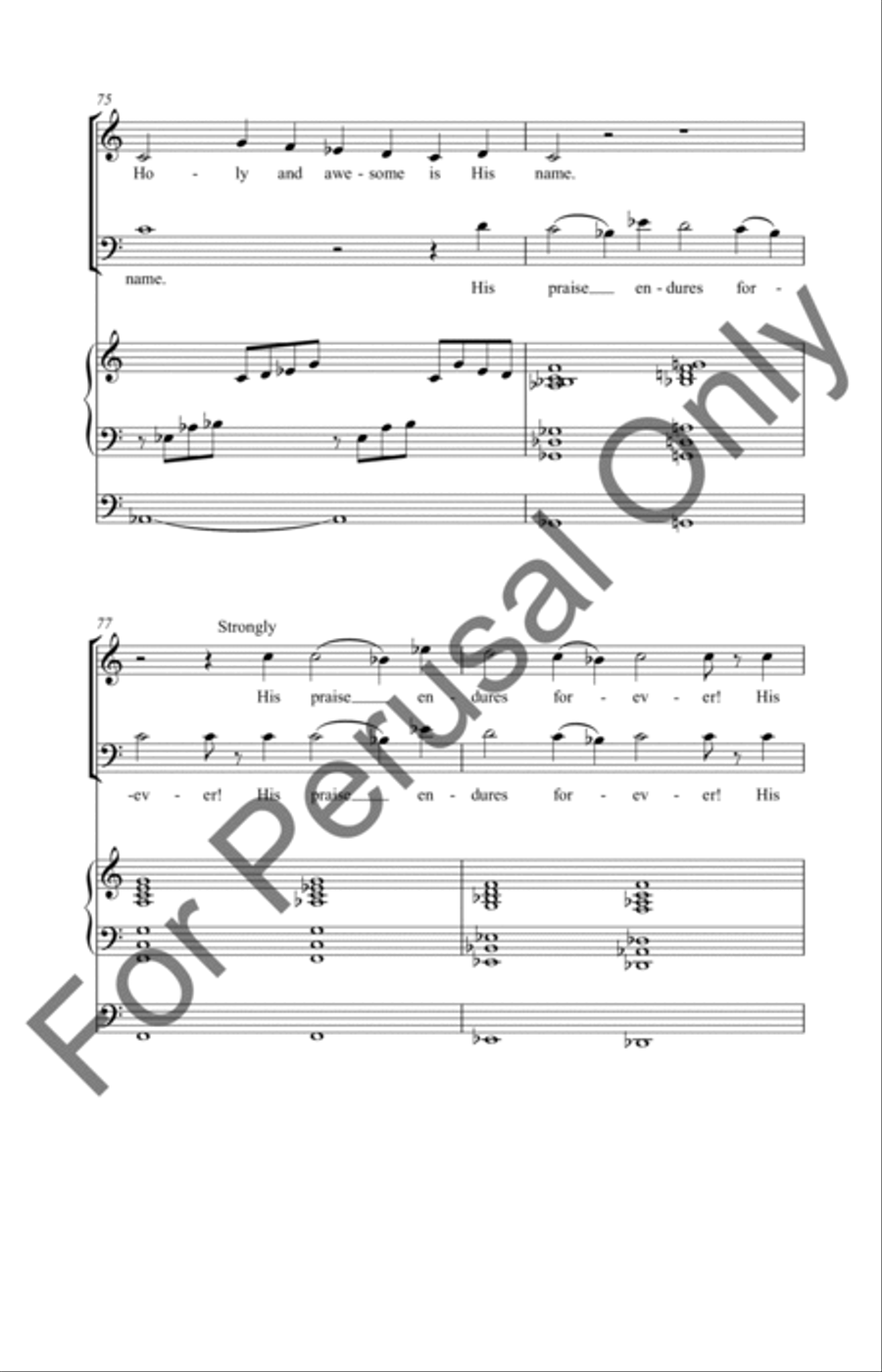 Psalm 111 4-Part scores gallery preview page 13