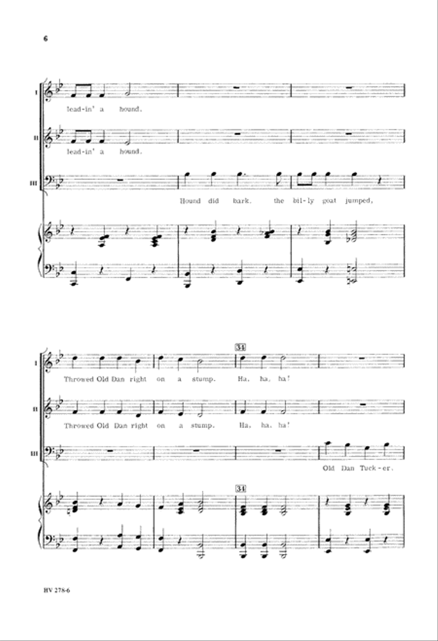 Old Dan Tucker Old Dan Tucker 3-Part scores gallery preview page 7