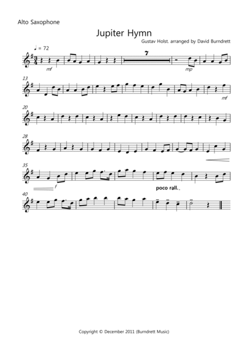 Jupiter Hymn for School Wind Band image number null