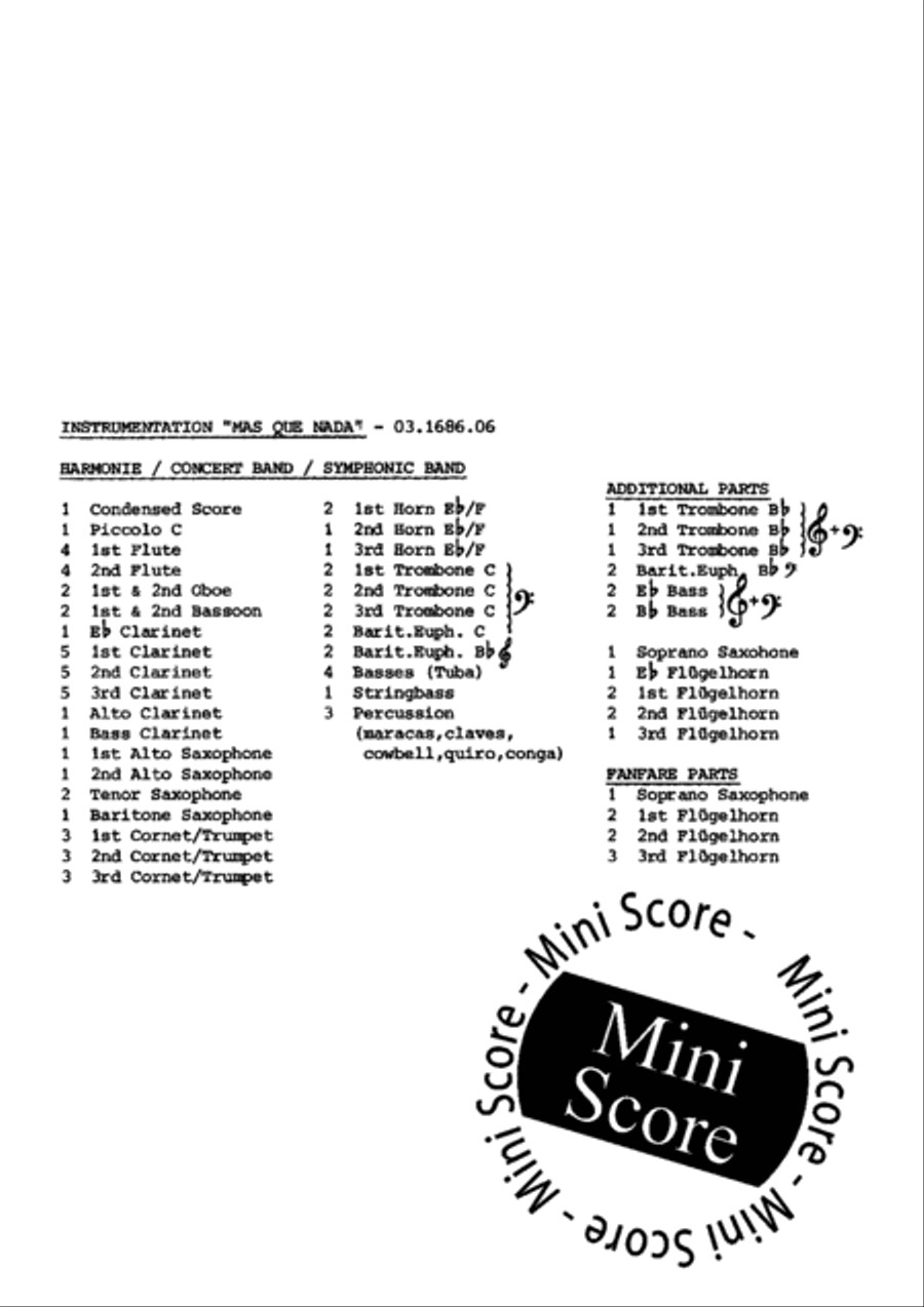 Mas Que Nada Big Band scores gallery preview page 3