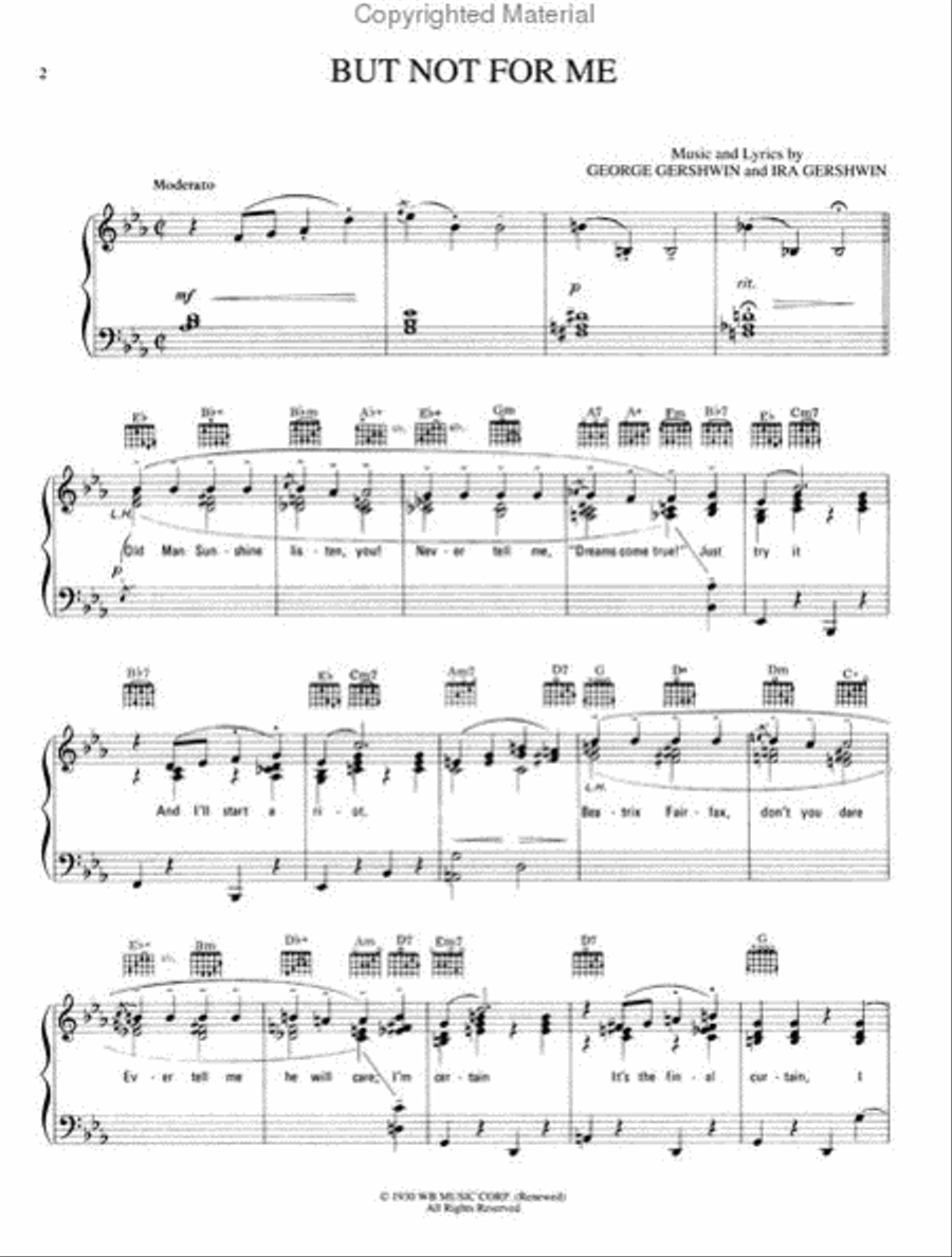 But Not for Me Piano, Vocal, Guitar scores gallery preview page 2