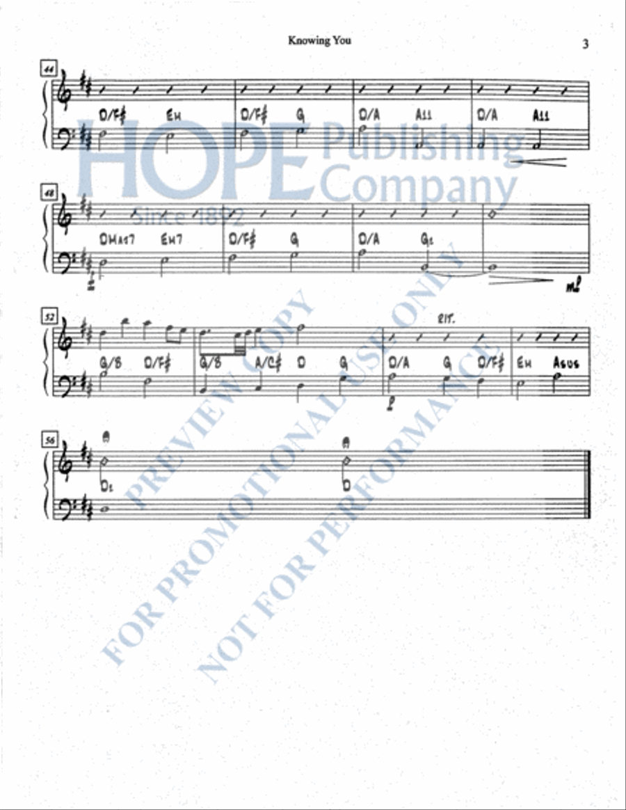 Knowing You Knowing You Choir scores gallery preview page 11