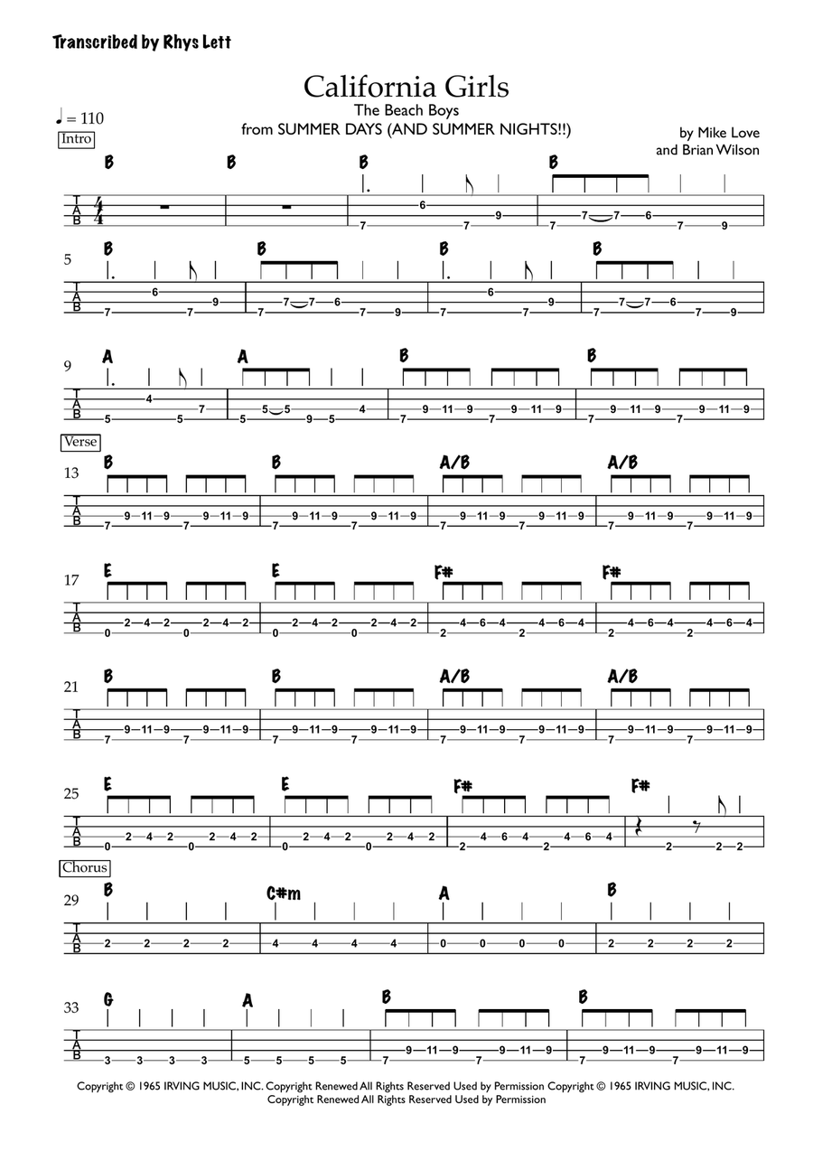 California Girls Acoustic Guitar scores gallery preview page 1