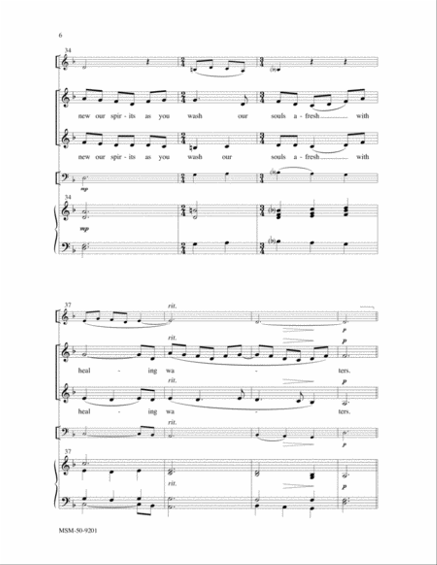 As Jesus Walked into the Stream 2-Part scores gallery preview page 4