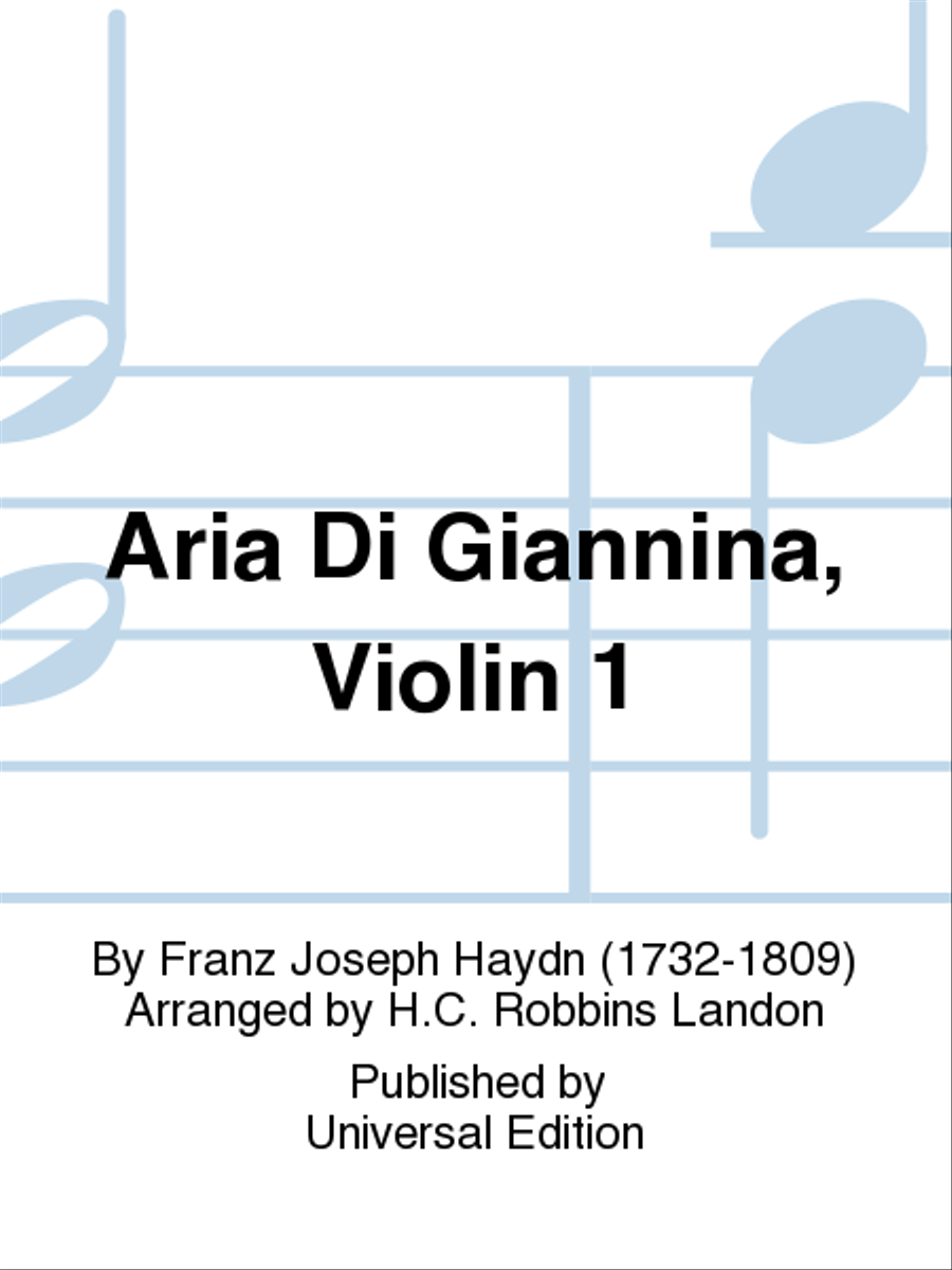 Aria Di Giannina, Violin 1 Violin scores gallery preview page 1