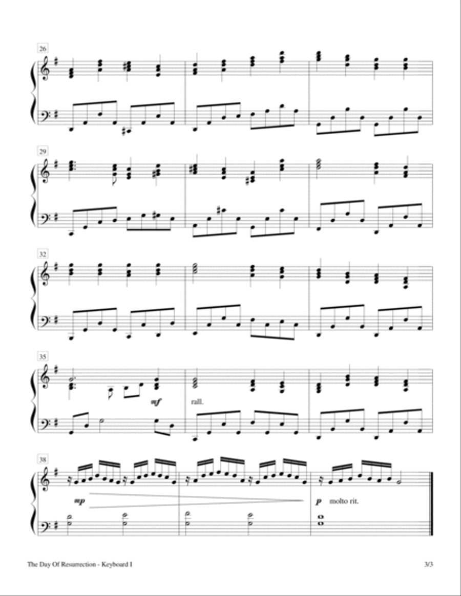 The Day Of Resurrection (2 Pianos, 4 Hands) 2 Pianos, 4-Hands scores gallery preview page 3