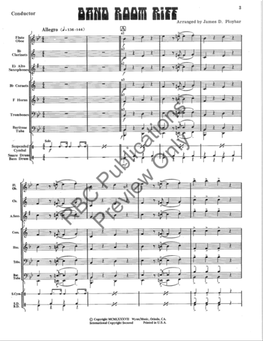 Band Room Riff Band Room Riff Concert Band scores gallery preview page 4