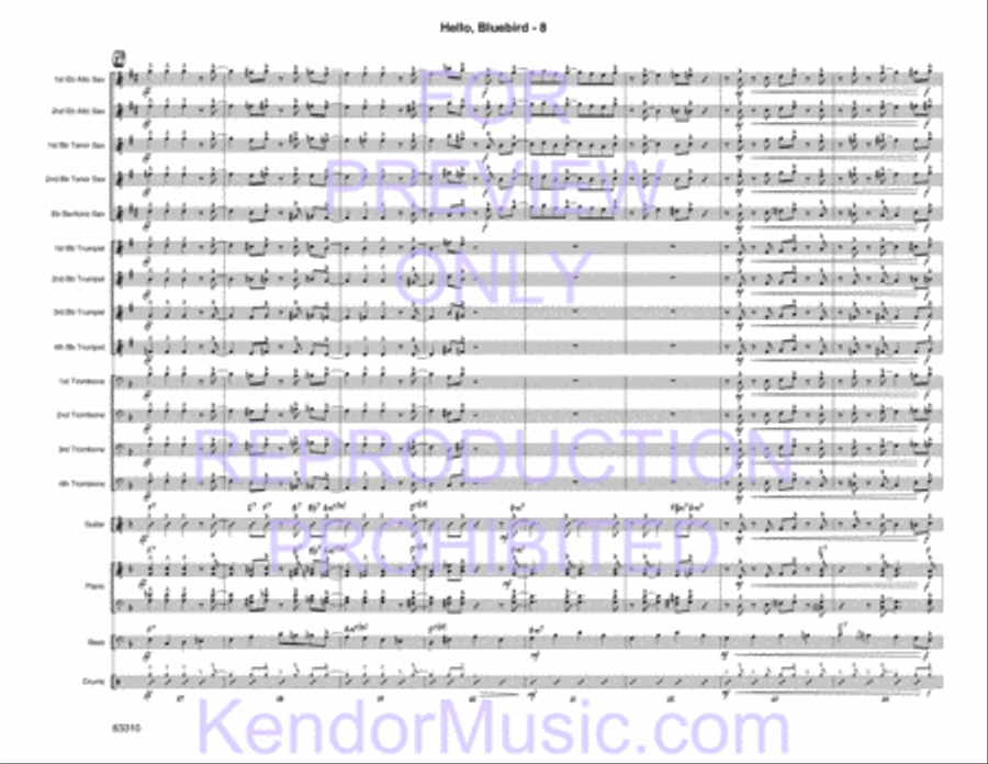 Hello, Bluebird (based on the chord changes to 'Bye Bye Blackbird' by Ray Henderson) image number null