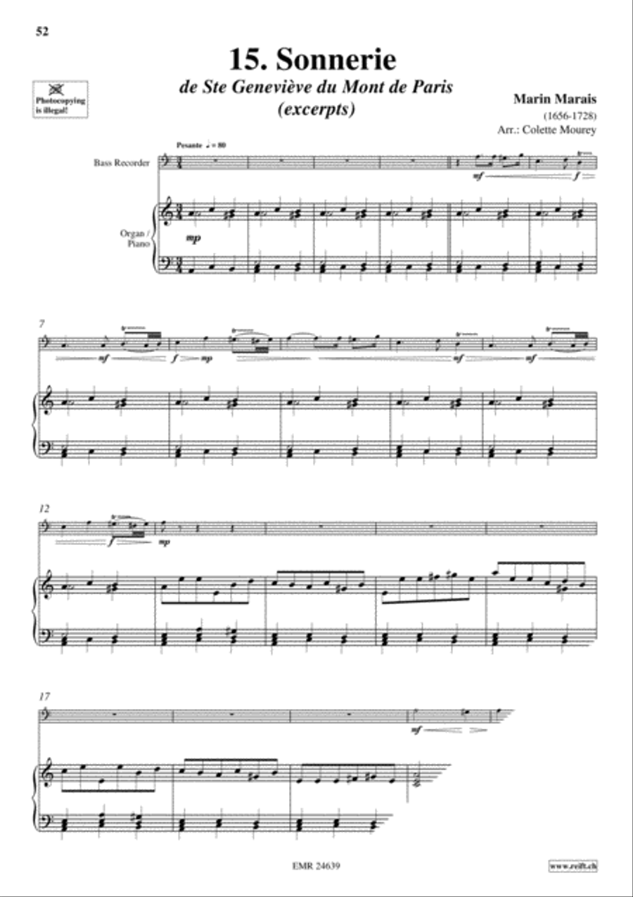 40 Greatest Baroque Hits Volume 2 Bass Recorder scores gallery preview page 17