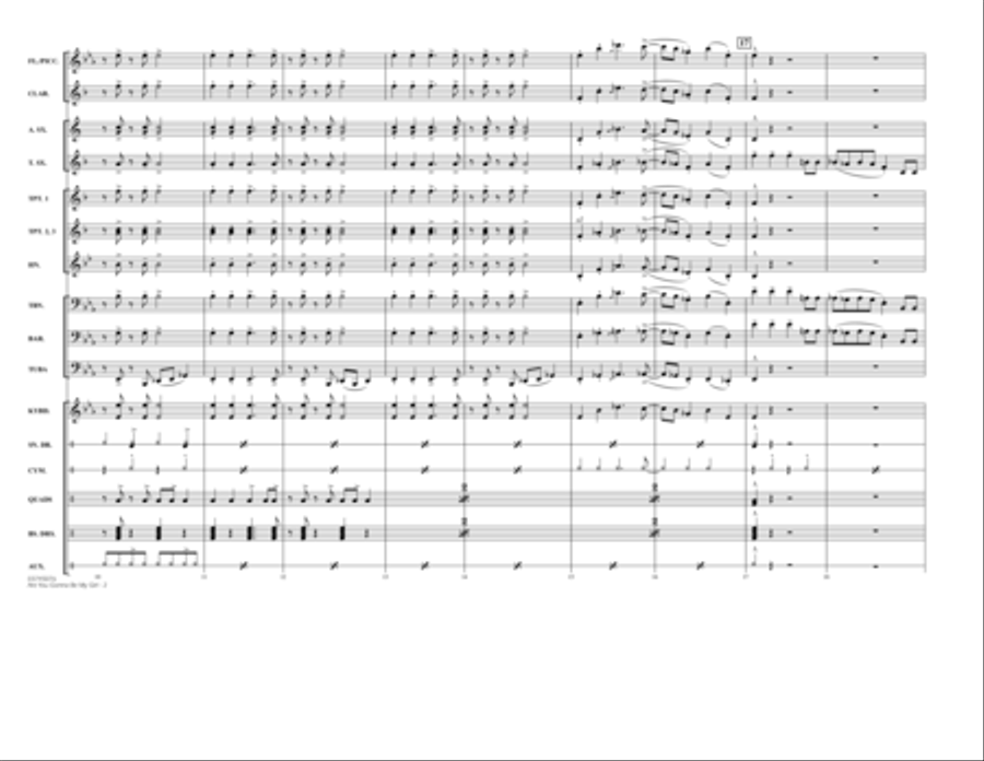 Are You Gonna Be My Girl (arr. Paul Murtha) - Full Score Marching Band scores gallery preview page 2