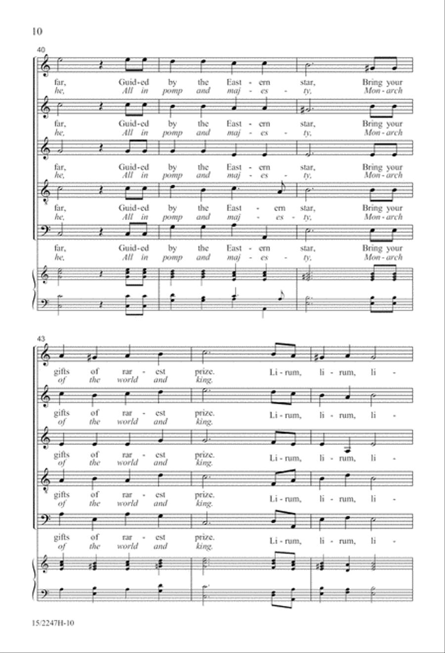Lirum Lirum Lirum Lirum SSATB scores gallery preview page 11