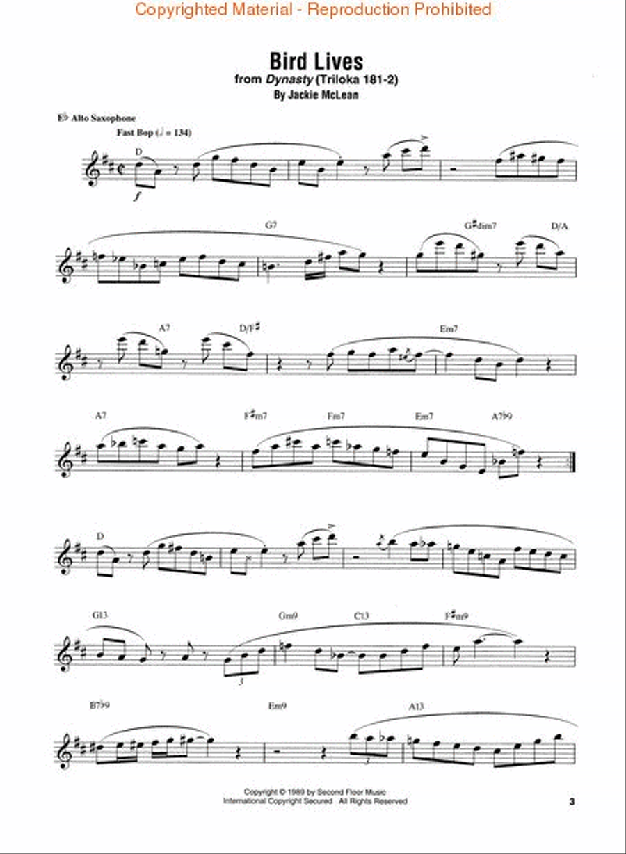 The Jackie McLean Collection Saxophone Solo scores gallery preview page 2