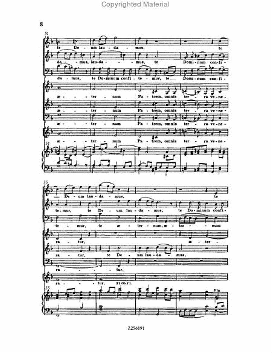 Te Deum, H 118 Choir scores gallery preview page 8
