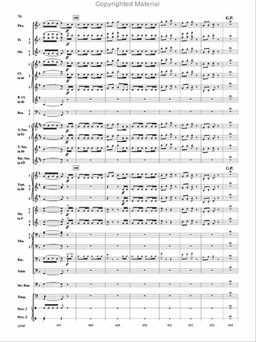 William Tell Overture Concert Band scores gallery preview page 77