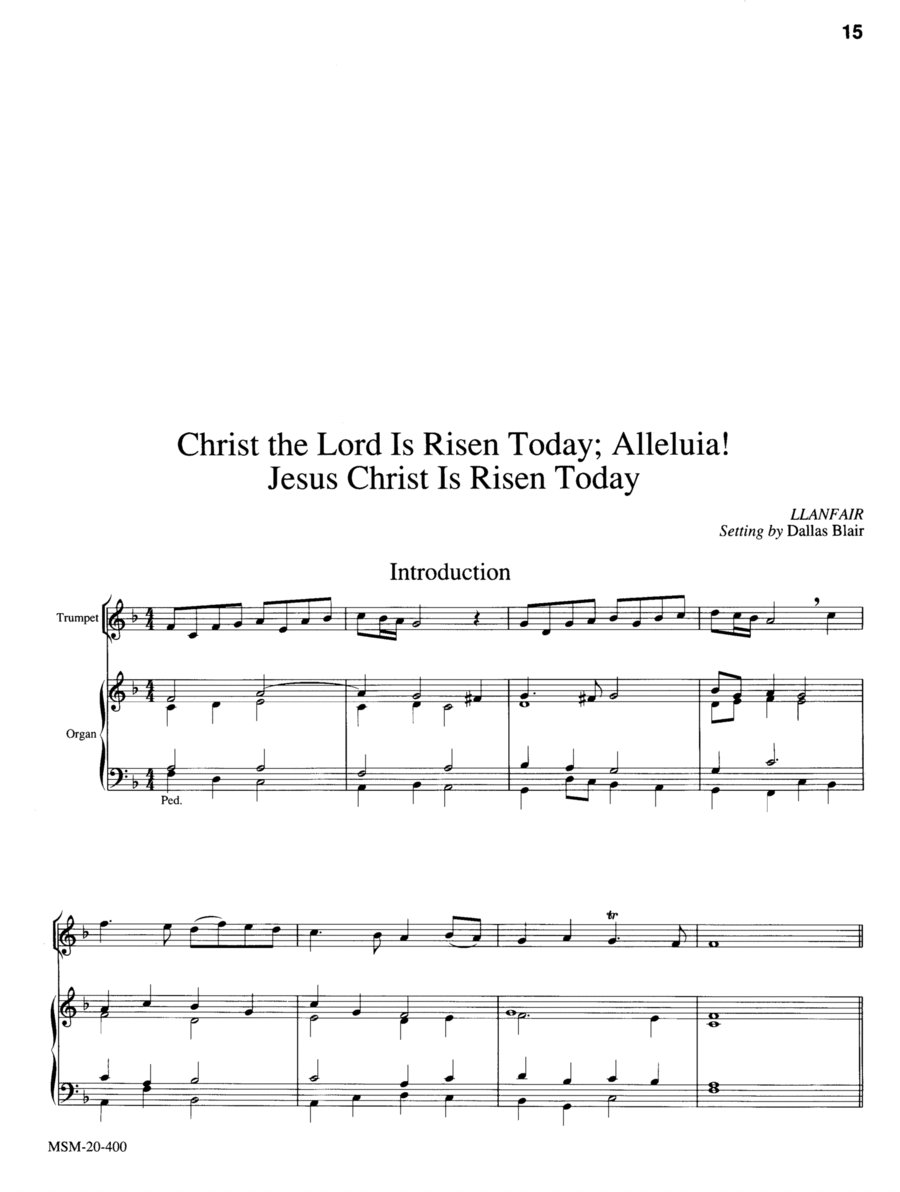 Christ the Lord Is Risen Today Trumpet scores gallery preview page 1
