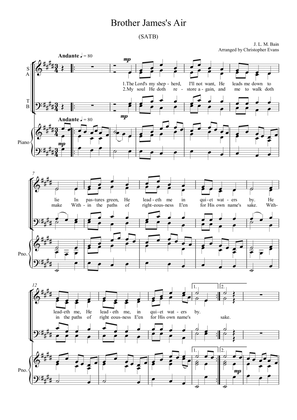 Brother James' Air Anthem (SATB) - The Lord's My Shepherd