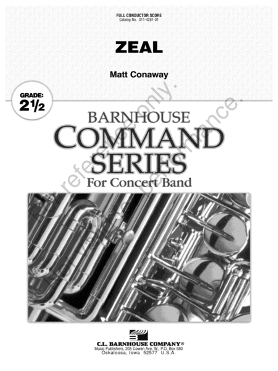 Zeal Zeal Concert Band scores gallery preview page 2