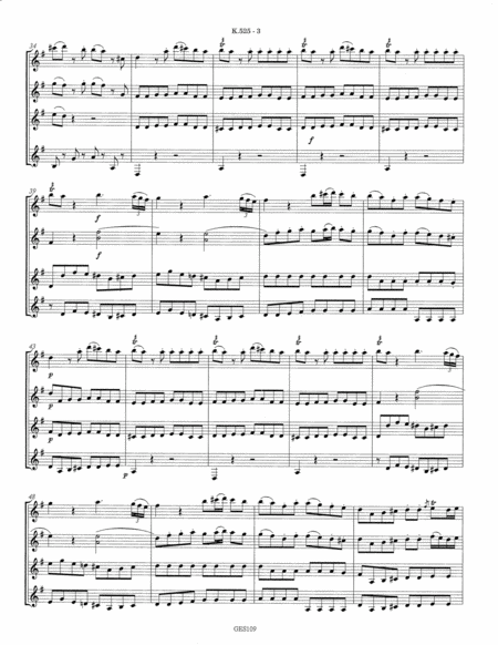 Serenade K. 525 (Eine Kleine Nachtmusik) arr. for guitar quartet