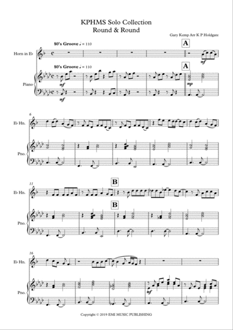 Round And Round Piano scores gallery preview page 1