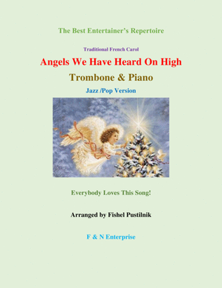 Book cover for "Angels We Have Heard On High"-Piano Background for Trombone and Piano