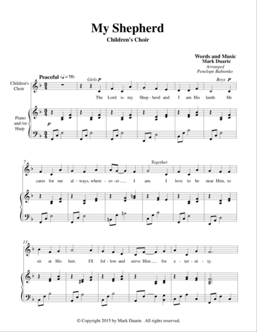MY SHEPHERD Choir scores gallery preview page 2