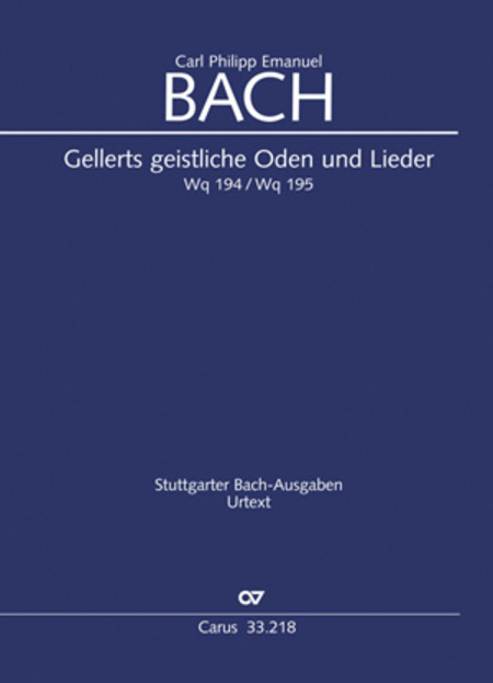 Bach, C.P.E.: Geistliche Oden und Lieder (Gellert)