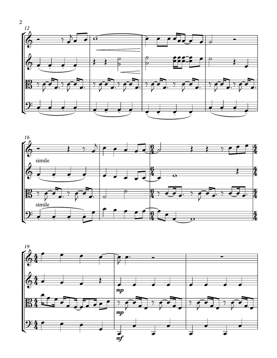 Home String Quartet scores gallery preview page 2