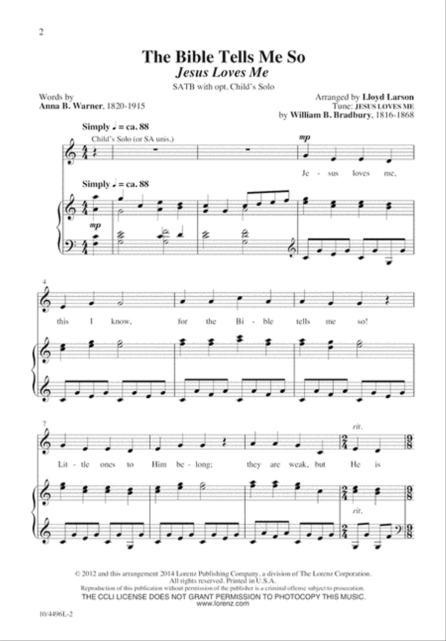 The Bible Tells Me So The Bible Tells Me So 4-Part scores gallery preview page 3