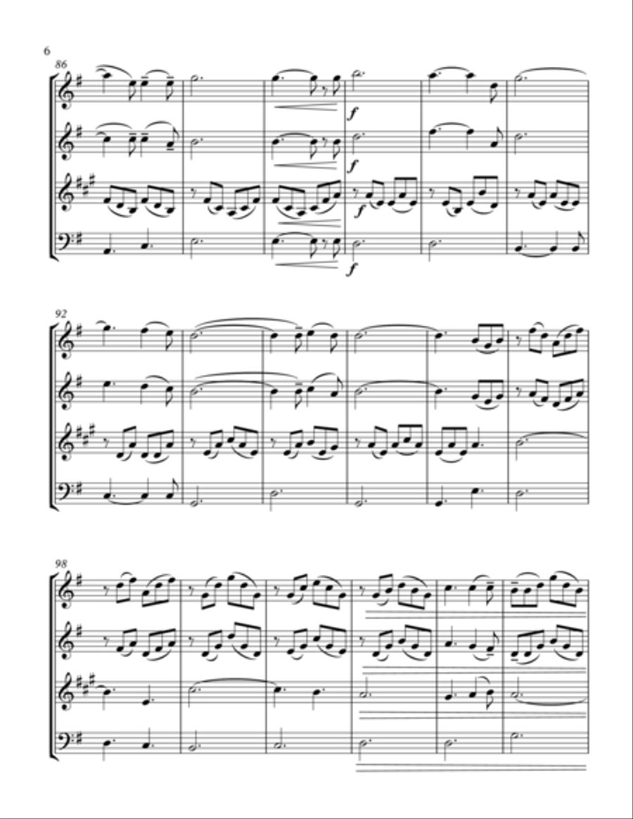 O Holy Night (wind quartet) Woodwind Quartet scores gallery preview page 6