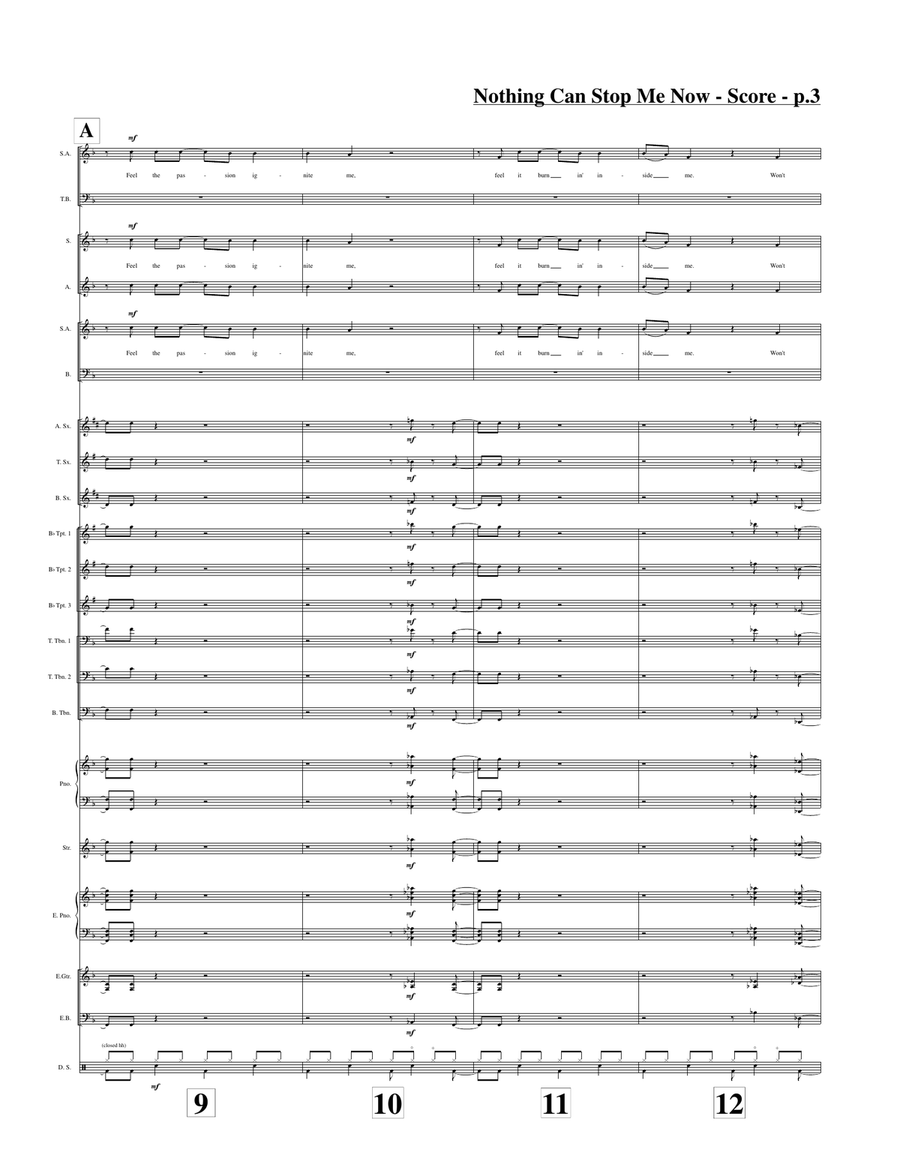 Nothing Can Stop Me Now Jazz Ensemble scores gallery preview page 3