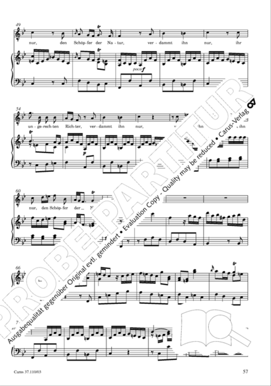 Markuspassion. Werkausgabe Reihe 1, Bd. 7 (Homilius) 4-Part scores gallery preview page 64