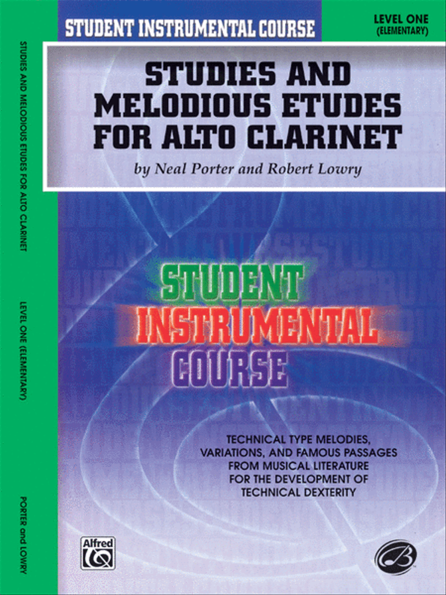 Student Instrumental Course Studies and Melodious Etudes for Alto Clarinet Clarinet scores gallery preview page 1