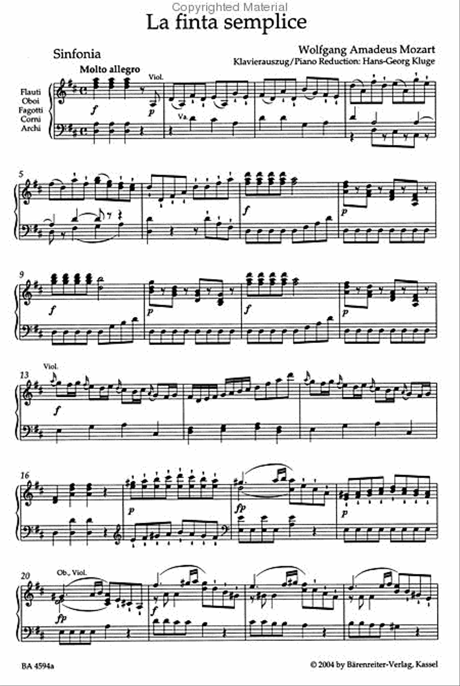 La finta semplice KV 51(46a) Bassoon scores gallery preview page 3