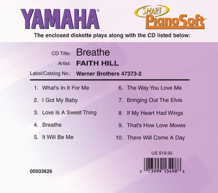 Faith Hill - Breathe - Piano Software