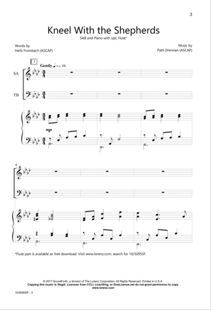 Kneel With the Shepherds Kneel With the Shepherds 3-Part scores gallery preview page 2