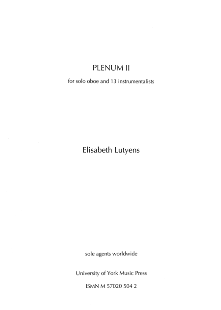 Plenum II Op.92 Oboe Solo scores gallery preview page 1