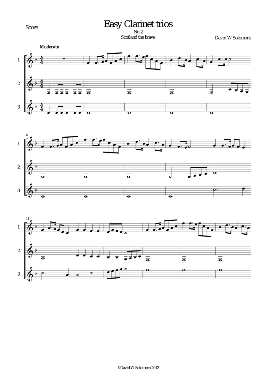 15 easy clarinet trios Clarinet Trio scores gallery preview page 3