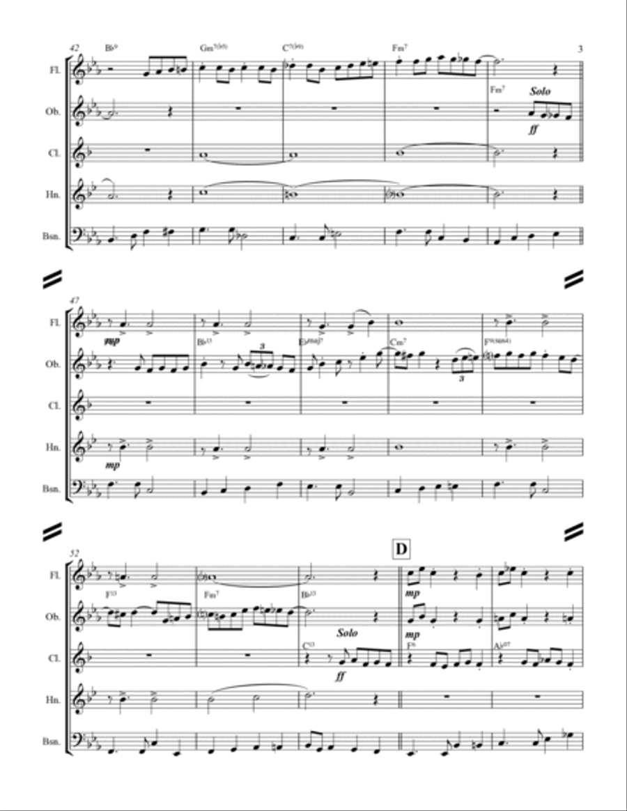 I'll Be Home For Christmas I'll Be Home For Christmas Woodwind Quintet scores gallery preview page 4