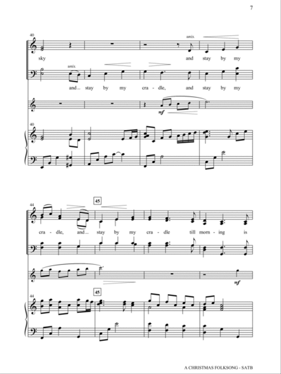 A Christmas Folksong A Christmas Folksong 4-Part scores gallery preview page 6