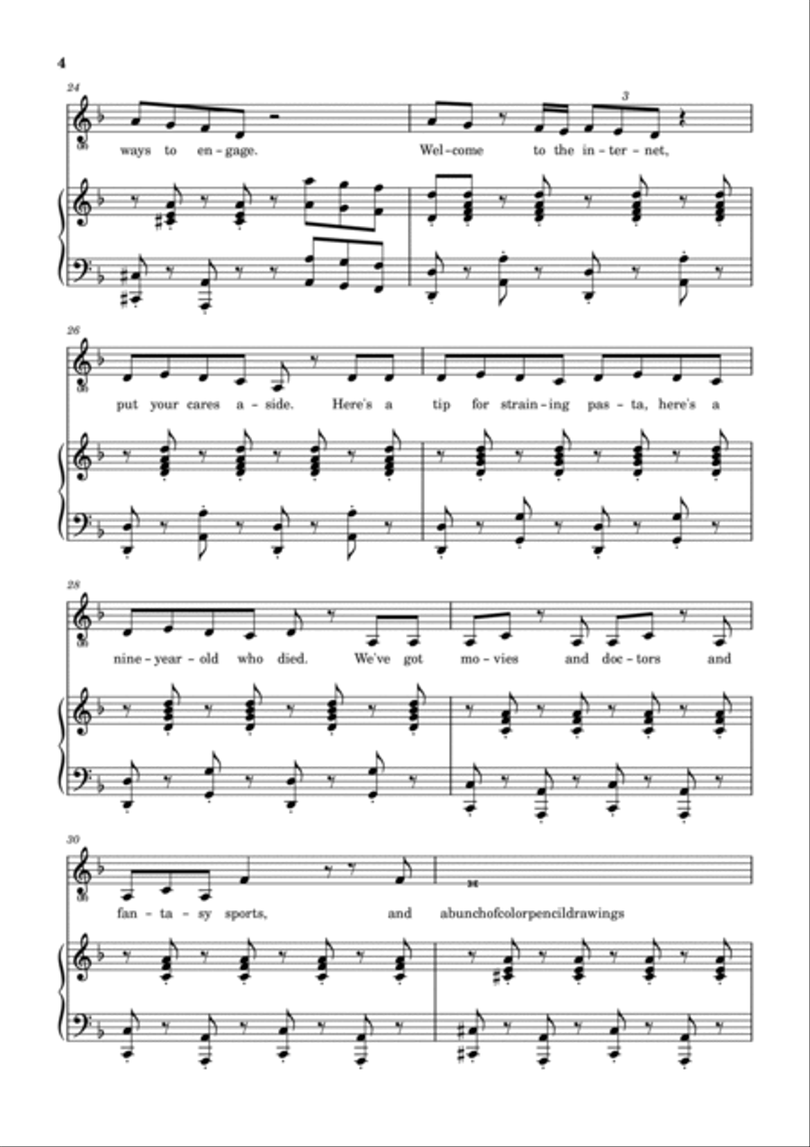 Welcome To The Internet Voice scores gallery preview page 4
