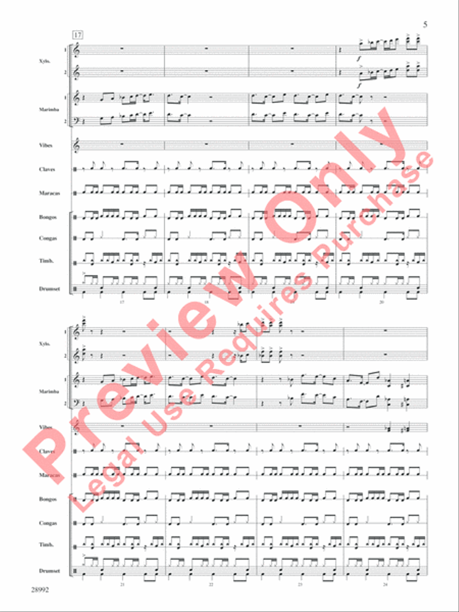 Adelieland (from Happy Feet) Percussion Ensemble scores gallery preview page 6