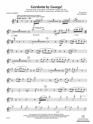 Gershwin by George!: 1st B-flat Clarinet