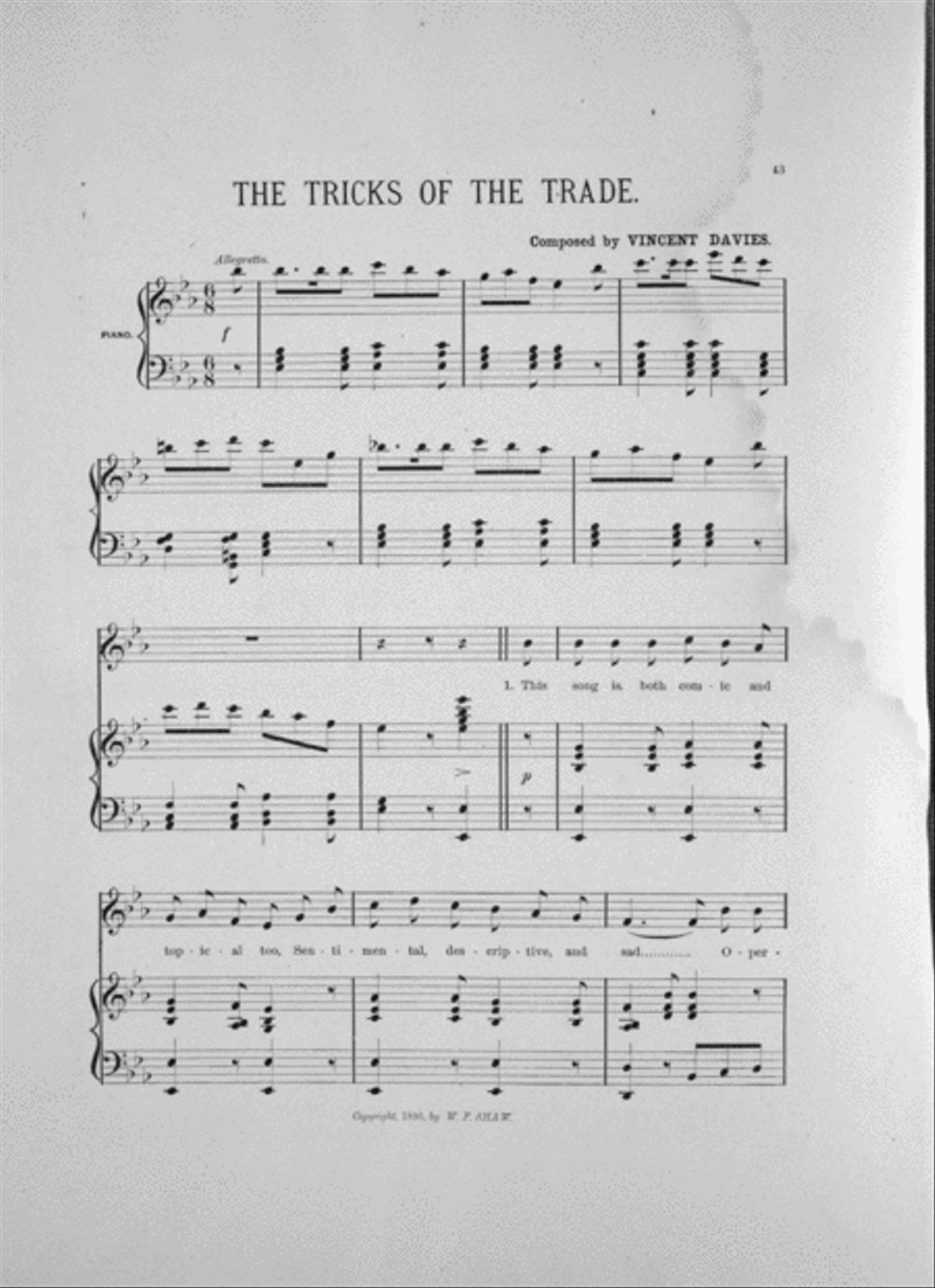 Good Comic Songs. Tricks of the Trade Voice scores gallery preview page 2