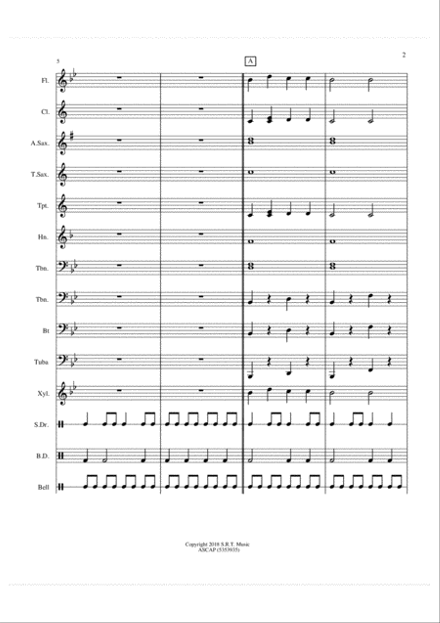 Sleigh Bells Ride Sleigh Bells Ride Concert Band scores gallery preview page 2