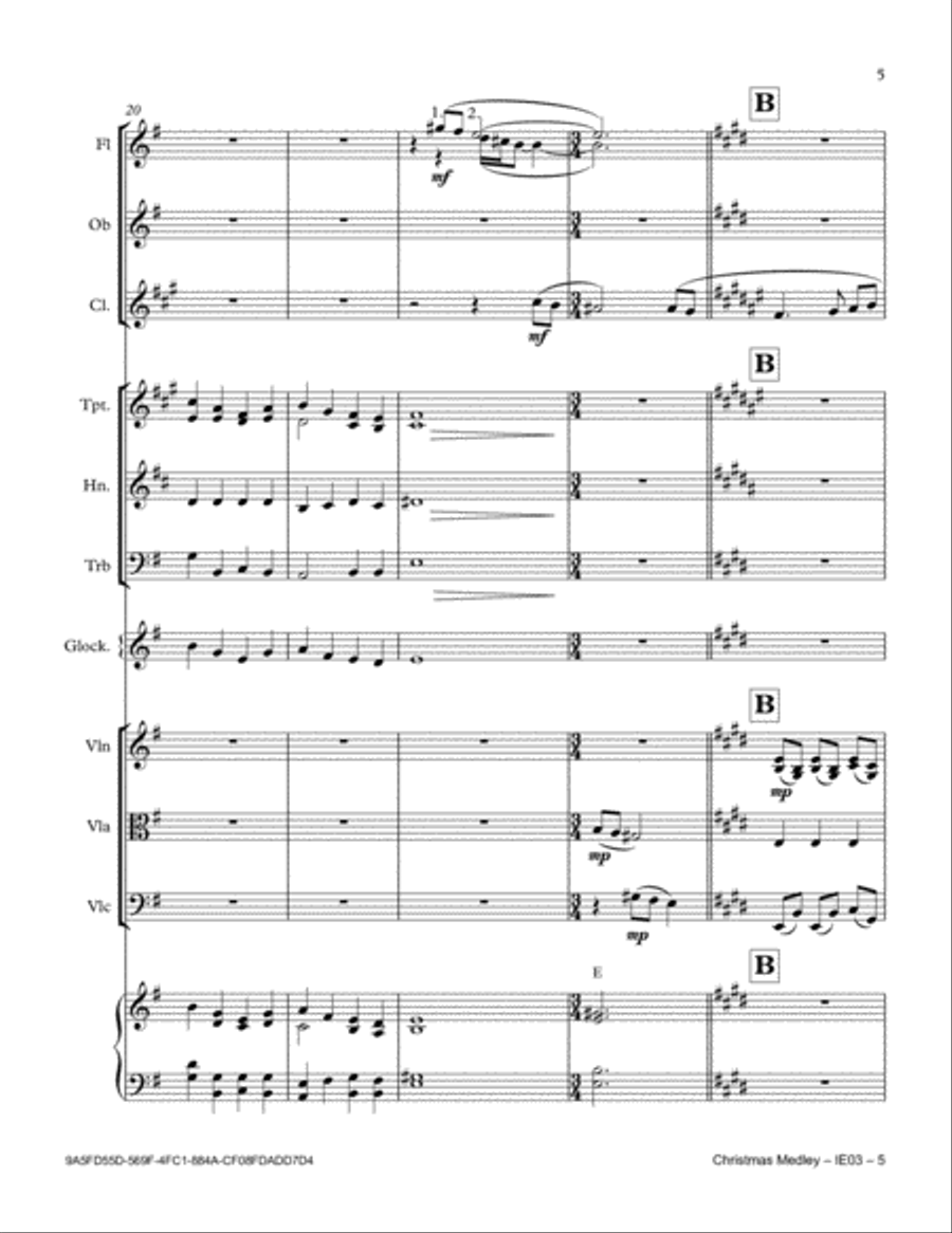 Christmas Medley Full Orchestra scores gallery preview page 5